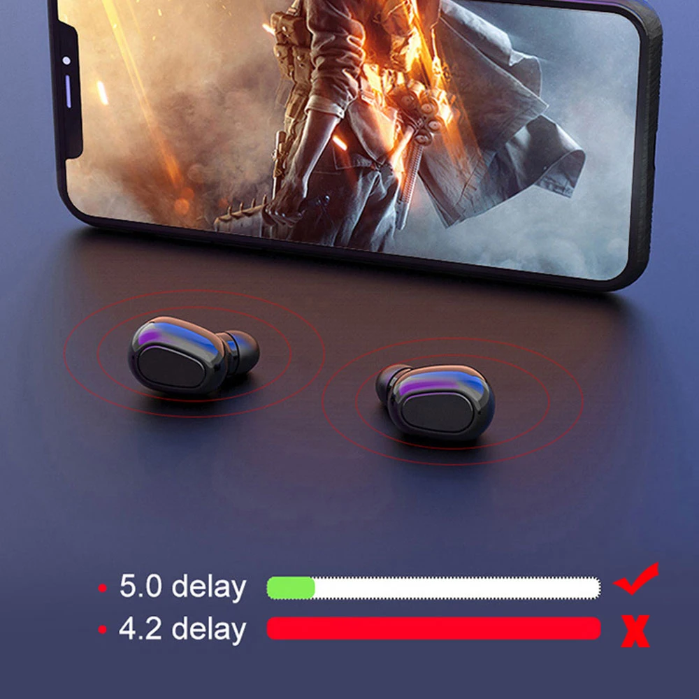 L22 TWS Wireless bluetooth 5 0 headphones Waterproof 9D Stereo Sound Gaming Headsets Earbuds 350mAh PowerBank Earphones L21 TWS