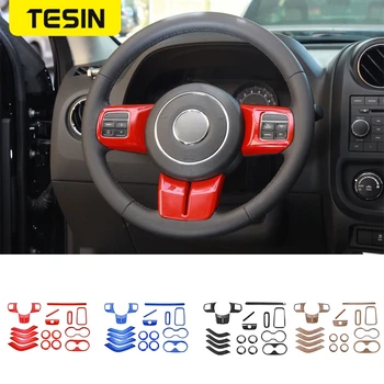 

TESIN ABS Car Goods for Jeep Wrangler JK 2011-2017 Car Interior Accessories Suits Decoration 4 Door Car Styling 18 pcs