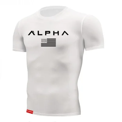 Крутые мужские футболки, модная футболка ALPHA Industries, хлопковая футболка с коротким рукавом, летняя стильная удобная футболка, размер M-4XL - Цвет: 11