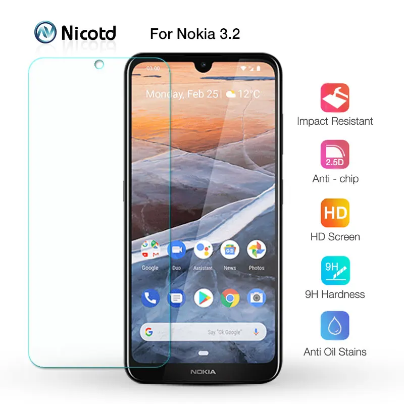 Шт. Защитные пленки для Nokia 3 2 9h HD защитная пленка из закаленного стекла 2.5D