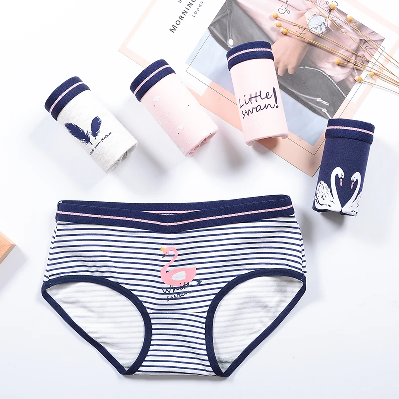 

Women Cotton Panties Seamless Briefs Comfort Underwear Girls Cute Design Lingerie Plus Size Mid-Waist Underpants XXL #F