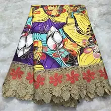 Гипюровое кружево Африканское кружево ткань высокого качества африканская Анкара шнур кружева 6 ярдов нигерийская африканская кружевная ткань восковые принты ткань