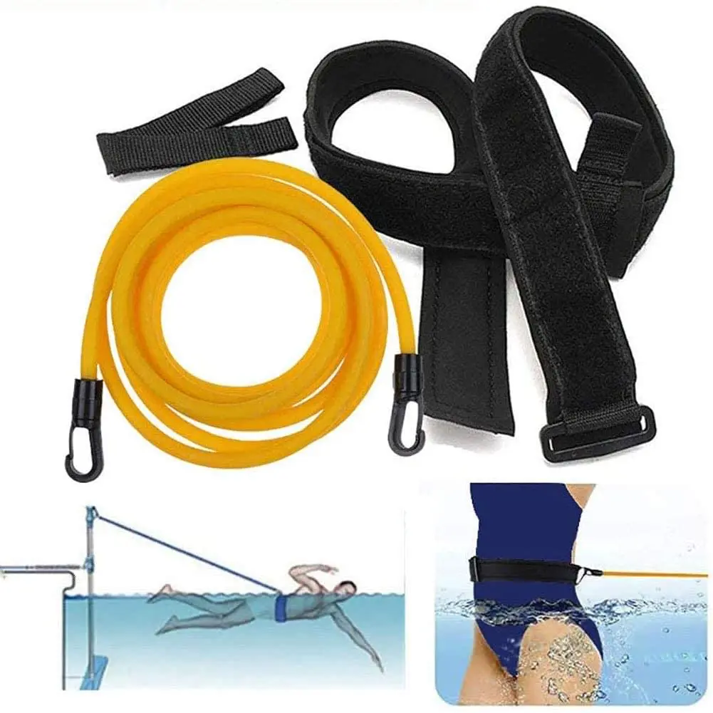 

1Set Adjustable Swim Training Bands Swim Bungee Cords Resistance Bands Swim Tether Stationary Harness Static Swimming Belt
