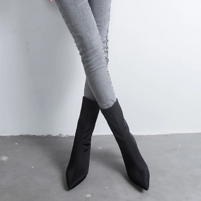 pointed sock booties