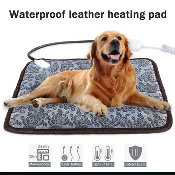 

45x45cm Electric Heating Pad Blanket Pet Mat Bed Cat Dog Winter Warmer Pad Home Office Chair Heated Mat 220V Two Patterns