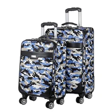Модные камуфляжные дорожные сумки на колесиках для мужчин, деловые чемоданы на колесиках, дорожные сумки из ткани Оксфорд, 20/24 дюйма
