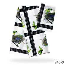 Ткань нигерийская Анкара атласная шелшелковая шелк ткань африканский Африканский африканский восковой узор высокое качество шелковая ткань для платья 4+ 2 ярдов 946