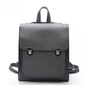 

RanHuang Preppy Style Women Pu Leather Backpack Travel Bags School Bags For Teenagers Girls Black Backpack mochila feminina