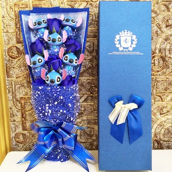 

Soap flower cartoon plastic stitch bouquet Valentine's Day Christmas girlfriend Gifts
