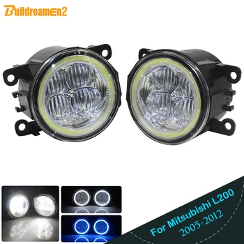 

Buildreamen2 2 X Car LED Lamp Fog Light Angel Eye Daytime Running Light DRL 12V For Mitsubishi L200 KB_T KA_T Pickup 2005-2012