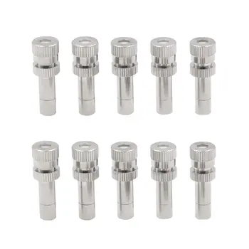 

10pcs 0.3mm-0.8mm Low Pressure Fine Atomization Nozzles Brass Misting Sprayers Irrigation Disinfection Cooling Fog Nozzles