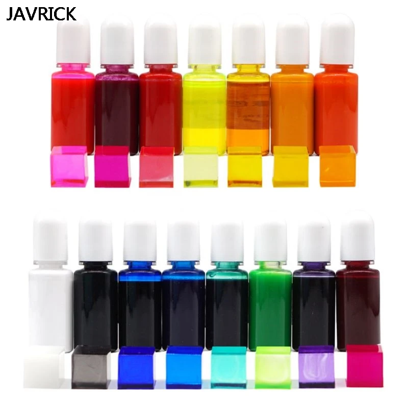 

15Colors Epoxy Pigment Set UV Resin Coloring Dye Liquid Colorant Glitter Fillings Handmade Jewelry Making DIY Crafts Accessories