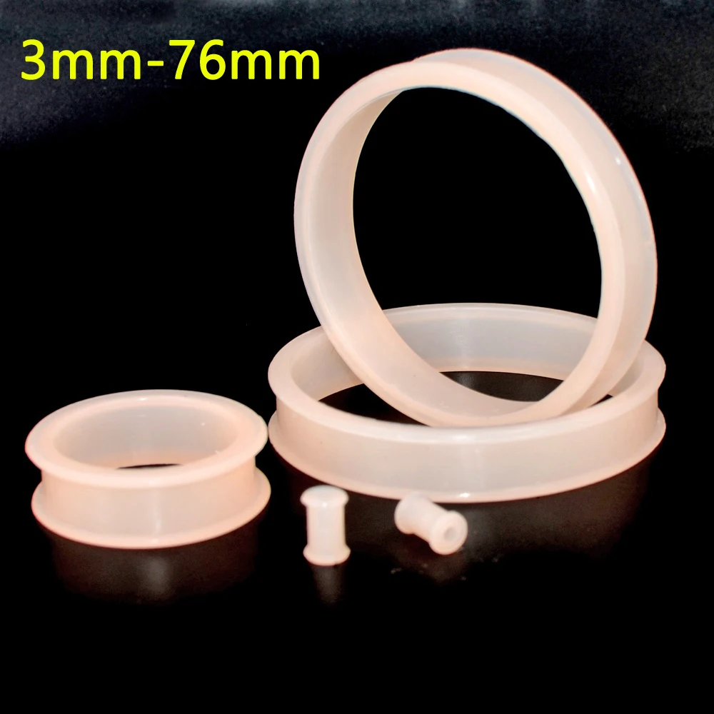 Supersize Flexible Silicone Double Flared Ear Tunnel Plug Ear Piercing Flesh Tunnel Gauge Expander Stretchers Piercing Pair