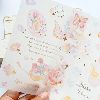

4 Styles 2pcs/lot PET Stickers Butterfly Scrapbooking Label Stationery Stickers