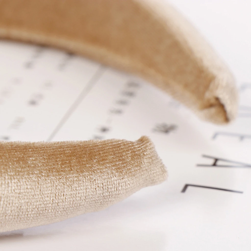 2019 Female Bezel Head Velvet Padded Headband For Women Solid  Wide Thick Gifts Hair Hoop  Elastic Hairband Hair Accessories 903