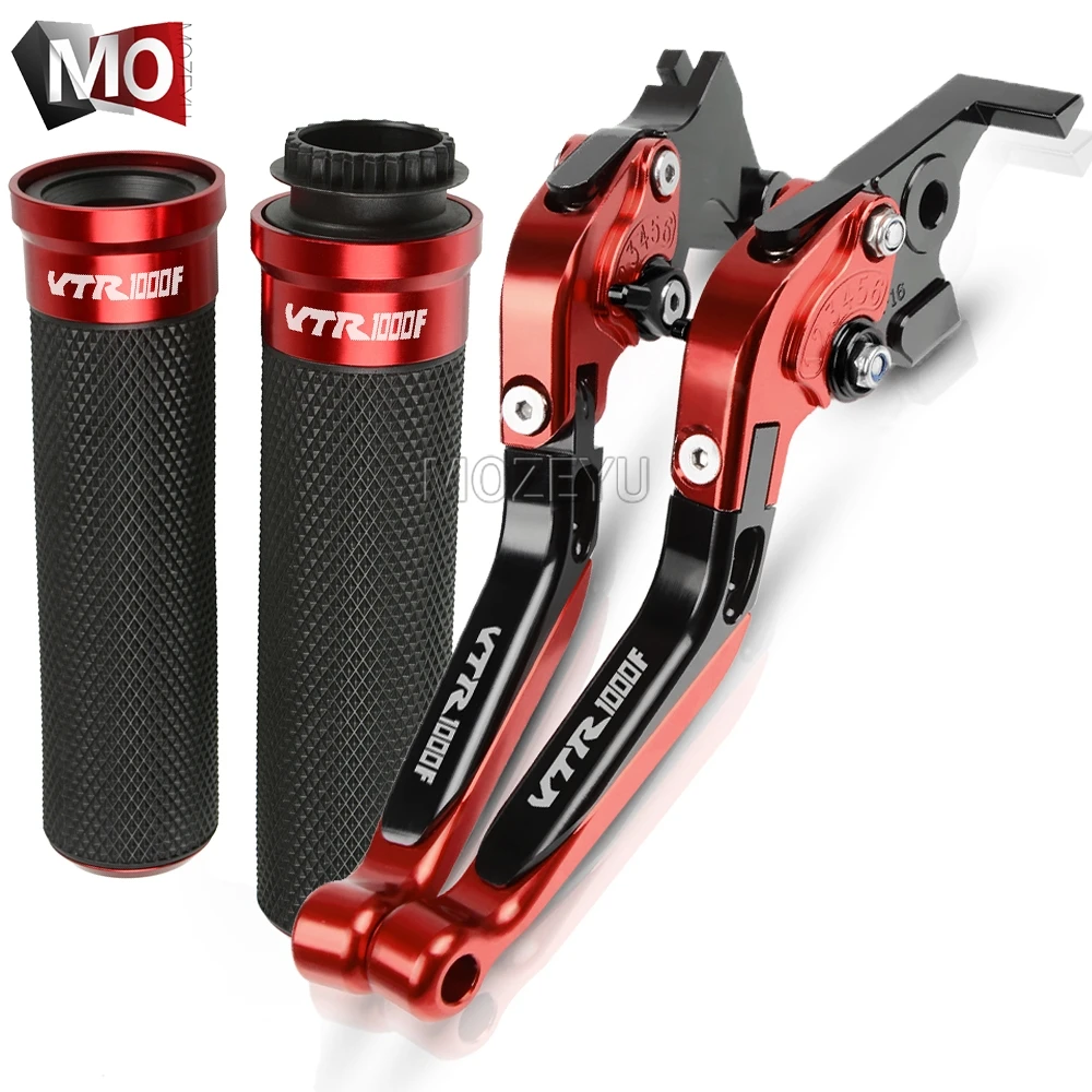 Для Honda VTR1000F/FIRESTORM VTR 1000F 1000 F VTR1000 F 1998-2005 Мотоцикл с ЧПУ сцепные рычаги Руль ручками Набор - Цвет: Red