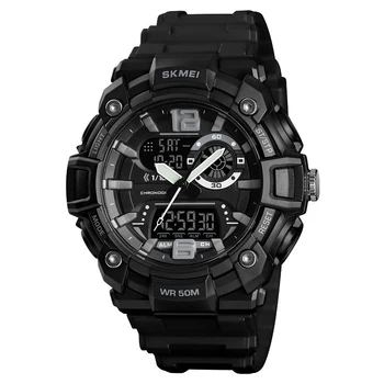 

ABKT-Skmei New Outdoor Sports Dual Display Watch Field Training Fighter Chronograph Function Electronic Watch