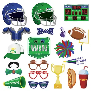 

PRETYZOOM 20pcs Super Bowl Photo Booth Accessories Sports Creative Football Party Decor Supplies