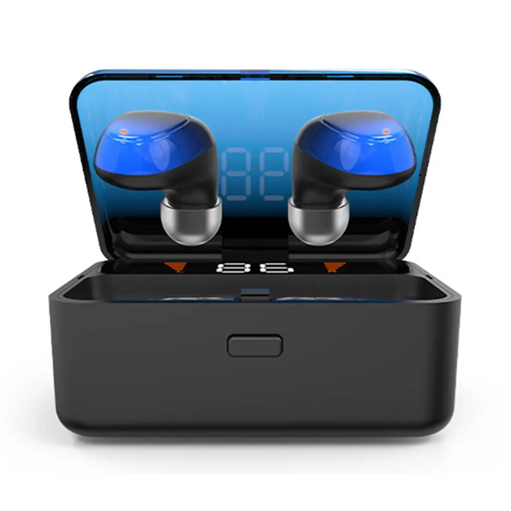 Es01 беспроводные Bluetooth наушники 5,0 бинауральные с цифровым дисплеем градиентного цвета спортивные наушники с микрофоном IPX5 водонепроницаемые наушники