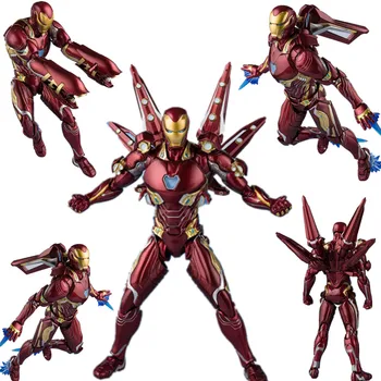 

Avengers Endgame Ironman MK50 Nano Suits Weapon Set PVC Action Figure Tony Stark Avengers 4 Movable Model Toys Iron Man Figurine