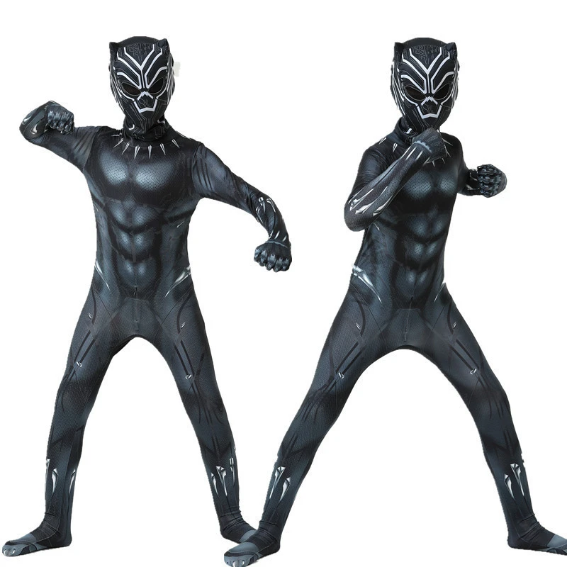 anime cosplay 2021 new Halloween fancy dress costume children's suit black adult party superhero panther cosplay boy girl Christmas gift naruto outfits