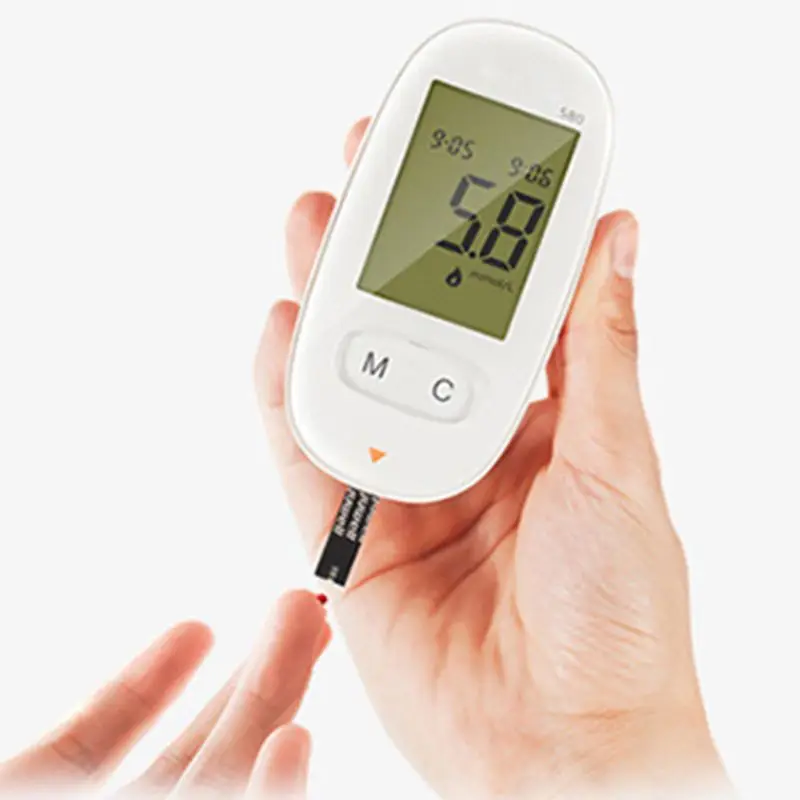 Automatic Household Blood Sugar Glucose Meter with 50Pcs Test Strips Glucometer 15x10x5cm