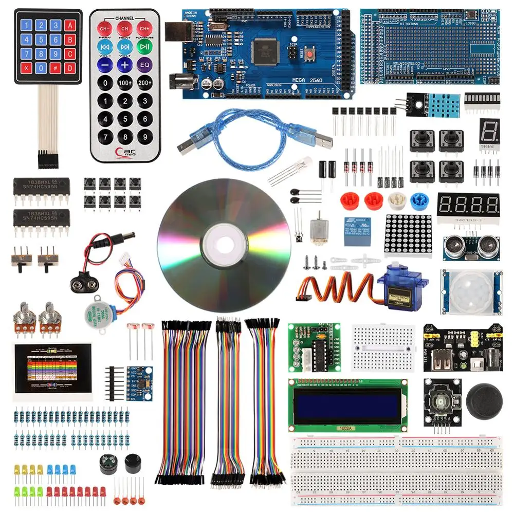 

Mega 2560 Project Complete Starter Kit including LCD1602 IIC Ultrasonic Sensor for Arduino