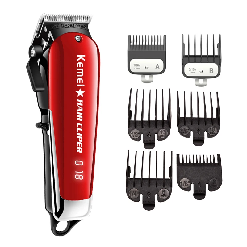 Kemei professional hair trimmer cordless Hair cutter barber clipper for men LCD display beard | Бытовая техника