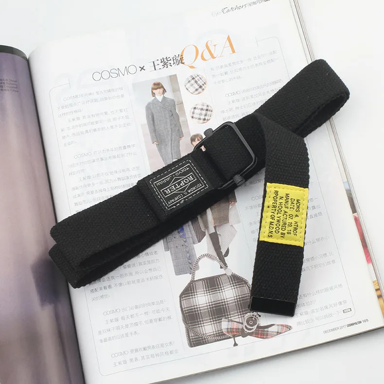 black ROPTER belt Модный женский красивый комбинезон, Холщовый пояс, женский корейский стиль, пояс унисекс, удлиненный пояс в стиле хип-хоп - Цвет: black ROPTER belt