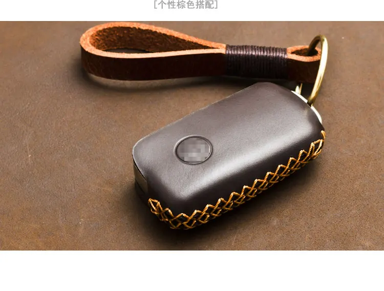 1 PCS Genuine Leather Key Cover Key Case For Skoda Octavia 2 A7 A5 Fabia Superb For Polo Golf 4 5 6 Passat Car-Styling