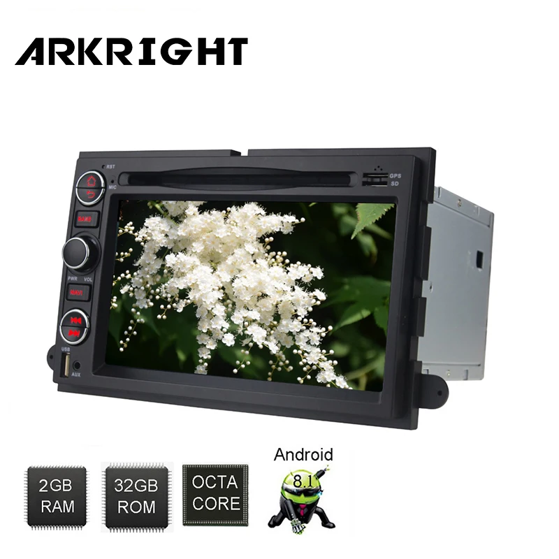 

7" 2 Din Android 8.1 Car Radio Audio TV/FM/Wifi HD GPS Navigation Bluetooth For Ford F150 Expedition Explorer Multimedia Player