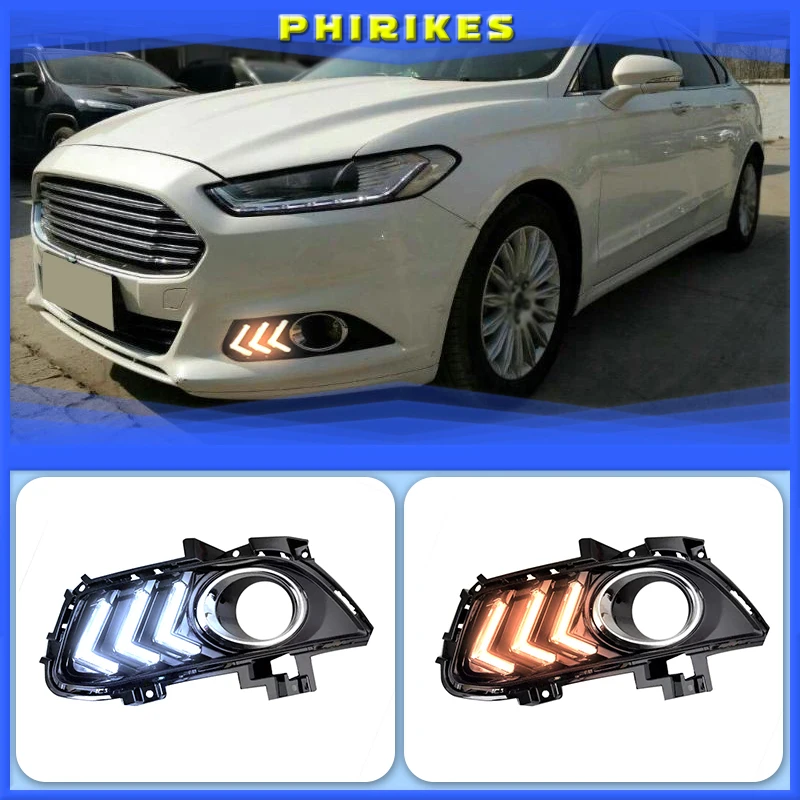 1set for Ford Mondeo Fusion 2013 2014 2015 2016 LED DRL Daytime Running