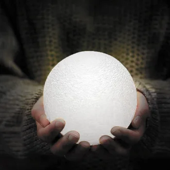 

2020 3D Moon Lamp 3 Modes Rechargeable Moon Bedside Lamp Touch Switch LED Night Light Bedroom Table Lamps Decoration