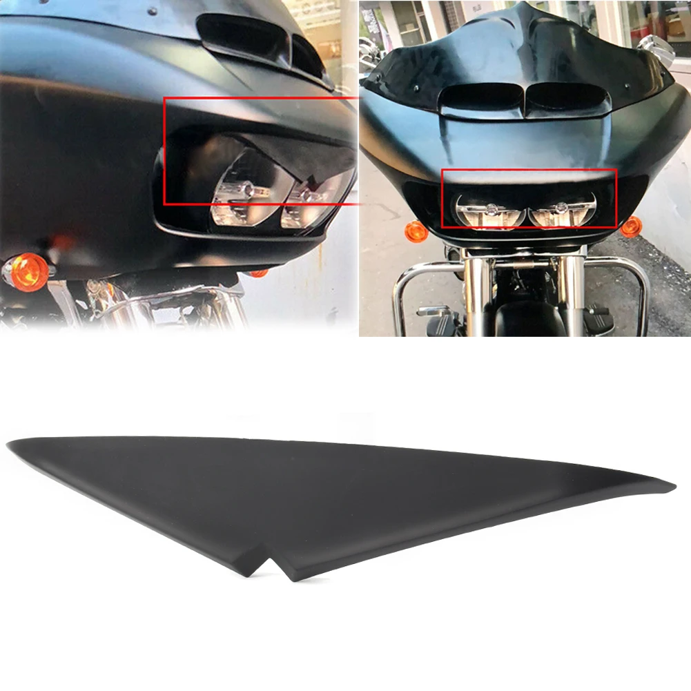 Motorcycle ABS Headlamp Headlight Eyebrow Eyelid Trim For Harley Road