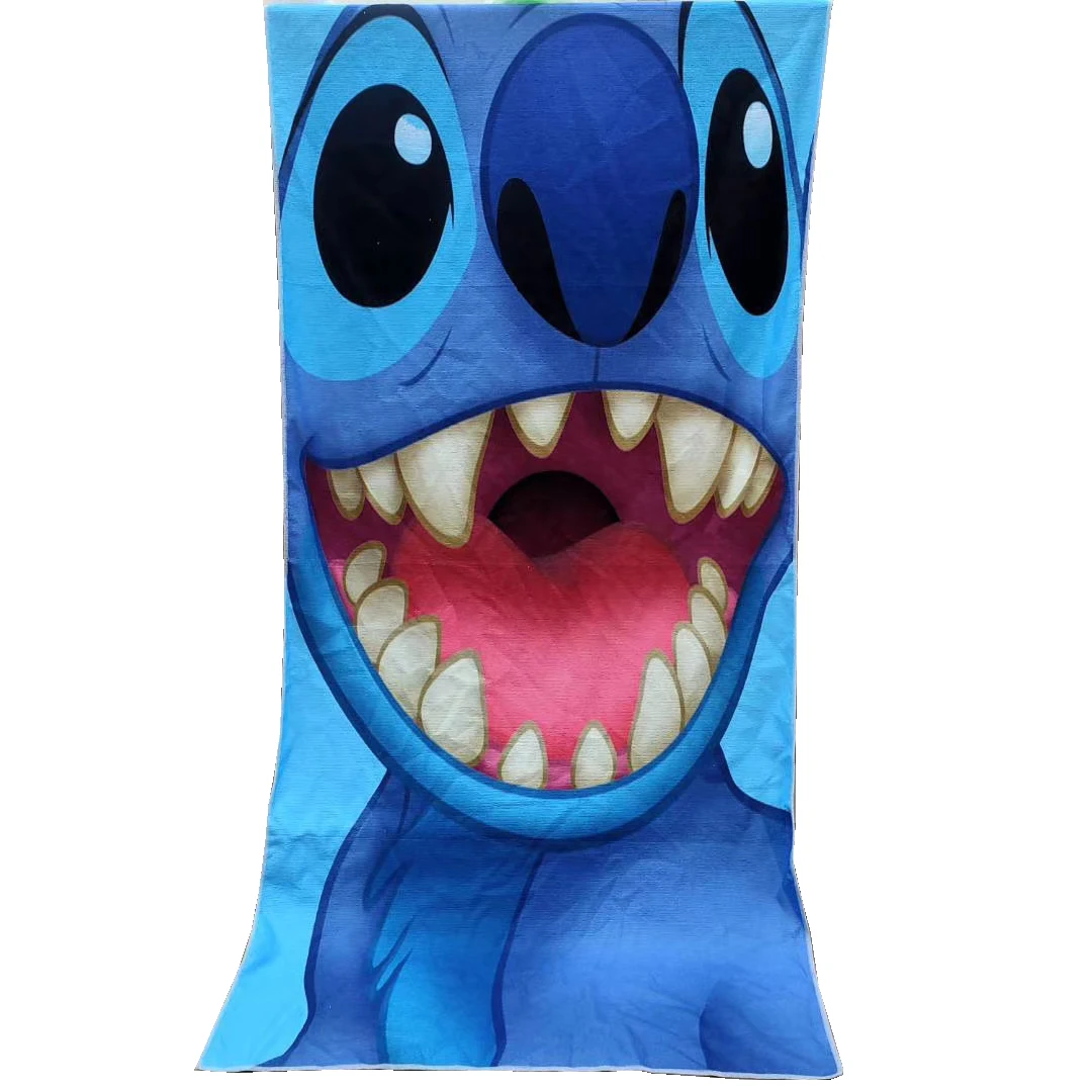 Disney Lilo Stitch Cartoon Pattern Bath Towel Comfortable Soft Large Absorbent Bath Towel Boys Girl Baby Swimming Spa Blanket Bath Towels Aliexpress