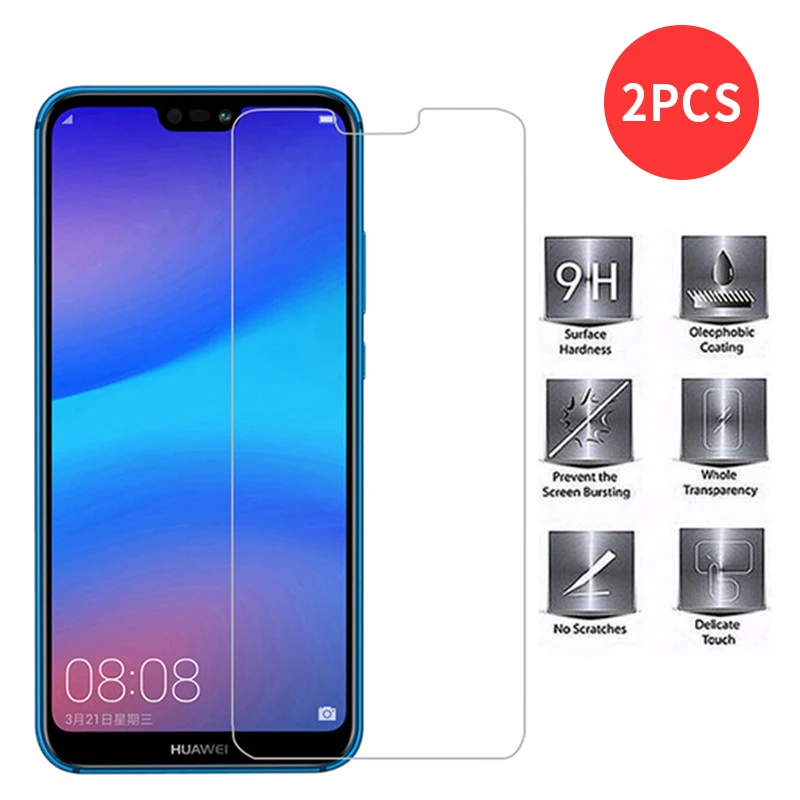 2 шт. защитная пленка для экрана телефона Huawei Y3 Y5 Y7 2017 Y6 2018 Y9 2019 из твердого