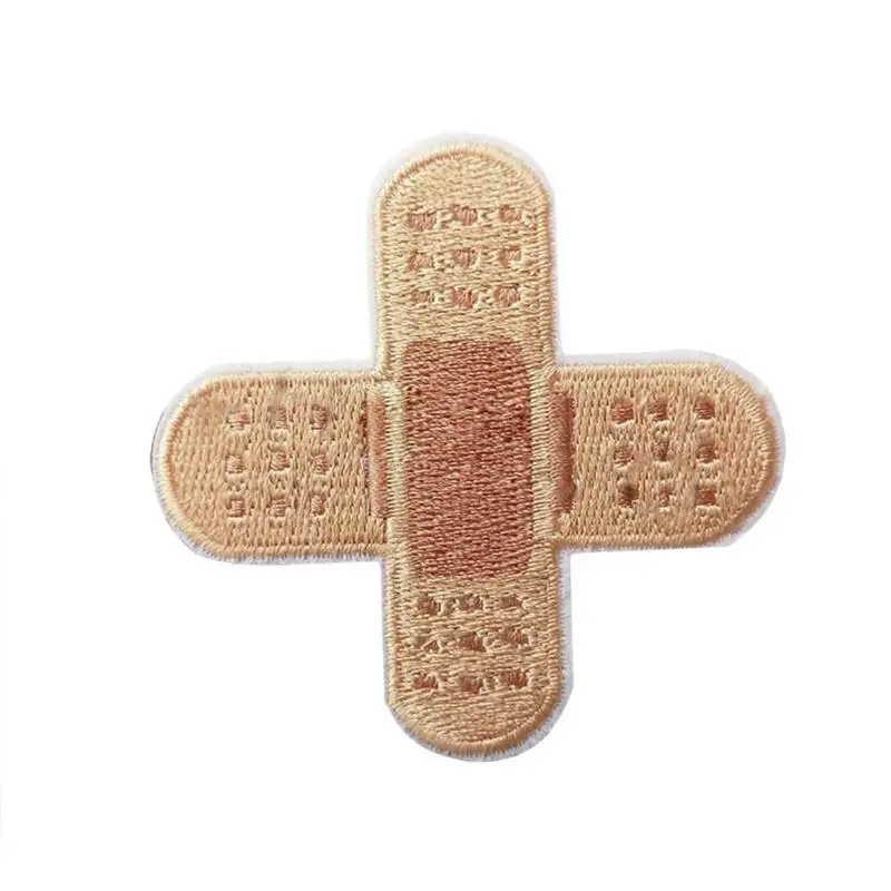10pcs/bag Cartoon Embroidered Cloth Paste Bandage Flame Children's Clothes Bag Hole Diy Adhesive Small Embroidery Patch Stickers - Цвет: as shown