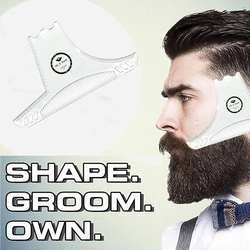 

Simple and convenient Men Beard Shaping Styling Template Comb Transparent Men's Beards Combs Beauty Tool for Hair Beard Trim Tem