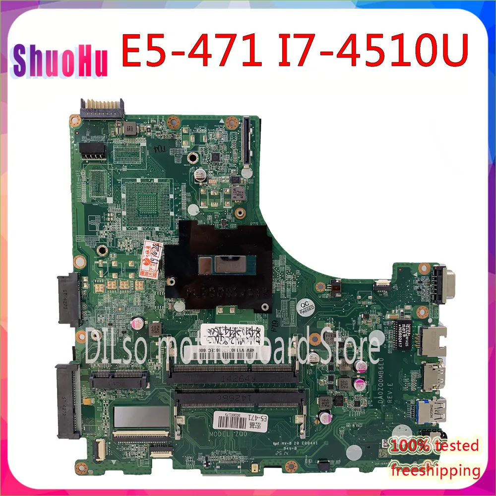 KEFUI7-4510u/i7-4500u Процессор оригинальная материнская плата DA0ZQ0MB6E0 для Acer Aspire E5-471 E5-471G