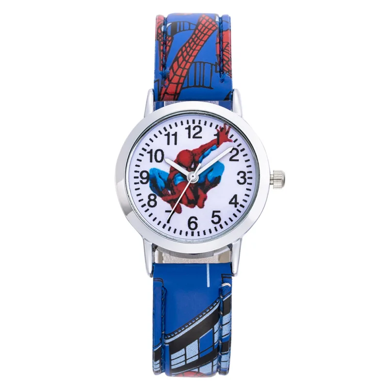 Spiderman Watch Hodinky Kids  Waterproof Leather Band Quartz Watch Ceasuri Children Boy Girl Gift Clock Kinder Horloge Montre