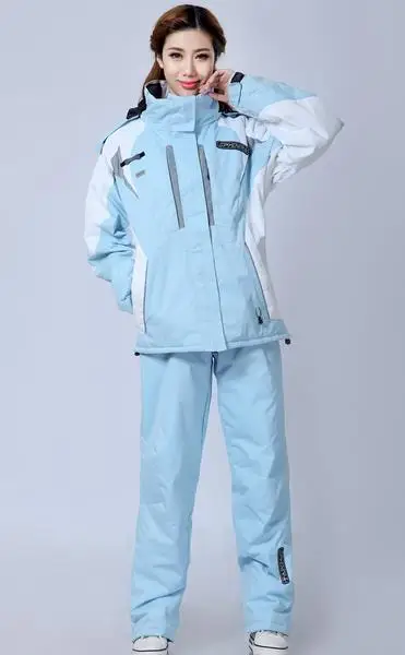 Новинка, зимний женский лыжный костюм, куртка и штаны, одежда для ...