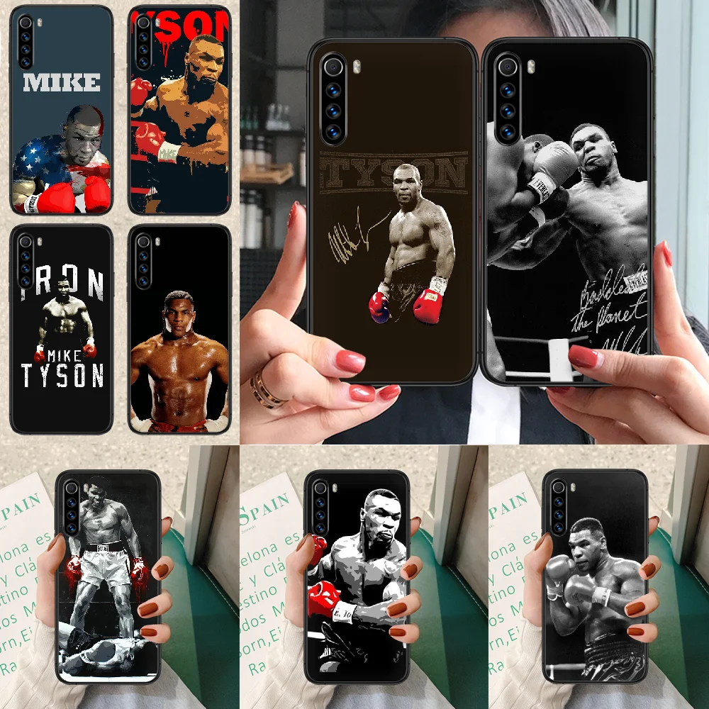 

Mike Tyson Boxer Phone case For Xiaomi Redmi Note 7 8 8T 9 9S 4X 7 7A 9A K30 Pro Ultra black Etui luxury bumper soft cover