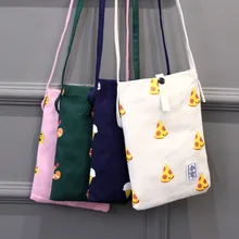 Четырехцветная печатная оригинальная Холщовая Сумка ручной работы модная маленькая тканевая сумка через плечо для мобильного телефона Customizab