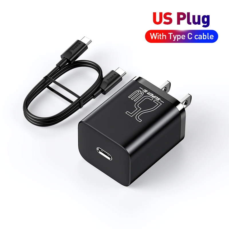 usb c 30w Baseus USB C Charger 25W Support Type C PD Fast Charging Portable Phone Charger For Samsung S20 S21 Ultra Xiaomi 10 Pro Tablet powerbank quick charge 3.0 Chargers