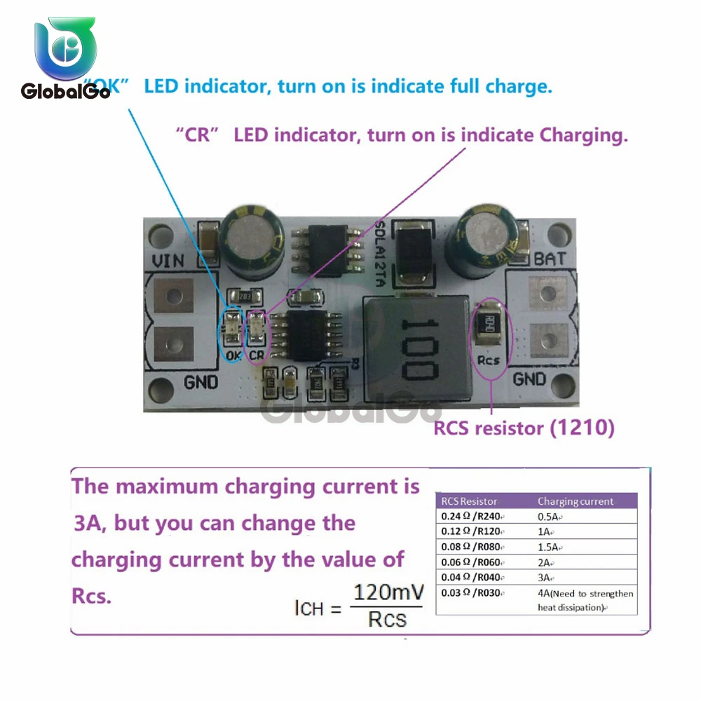 Description Picture 4 of itemMPPT Solar Controller Charging Module for 12V 1-1000AH Lead-Acid Battery Solar Panel Regulator Charger Board Regulator Module