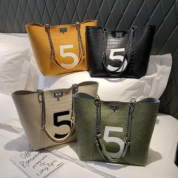 

2PcsWomen Serpentine Vintage Leather Bags Shoulder Chain Messenger Handbag Totes Female Capacity Crossbody Leather phone Bag