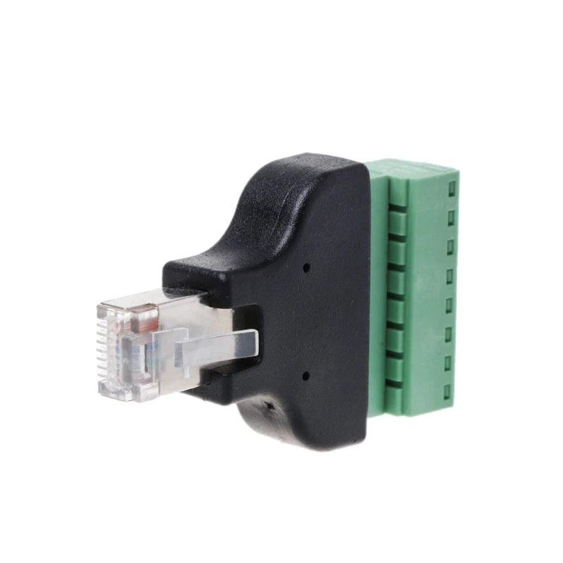 

RG45 8P8C Pin Metal Cable Modular Plugs Screw Binding Post Terminals Adapter