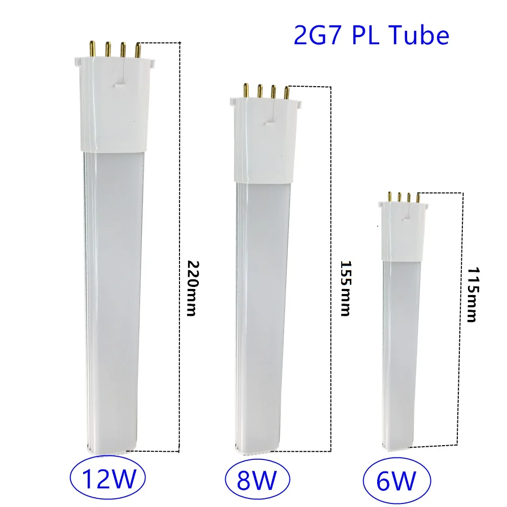 Светодиодные лампы 2G7 LED PL компактные с разъемом 220 В 230 6 Вт 8 12 2g7 4 контакта | Лампы и