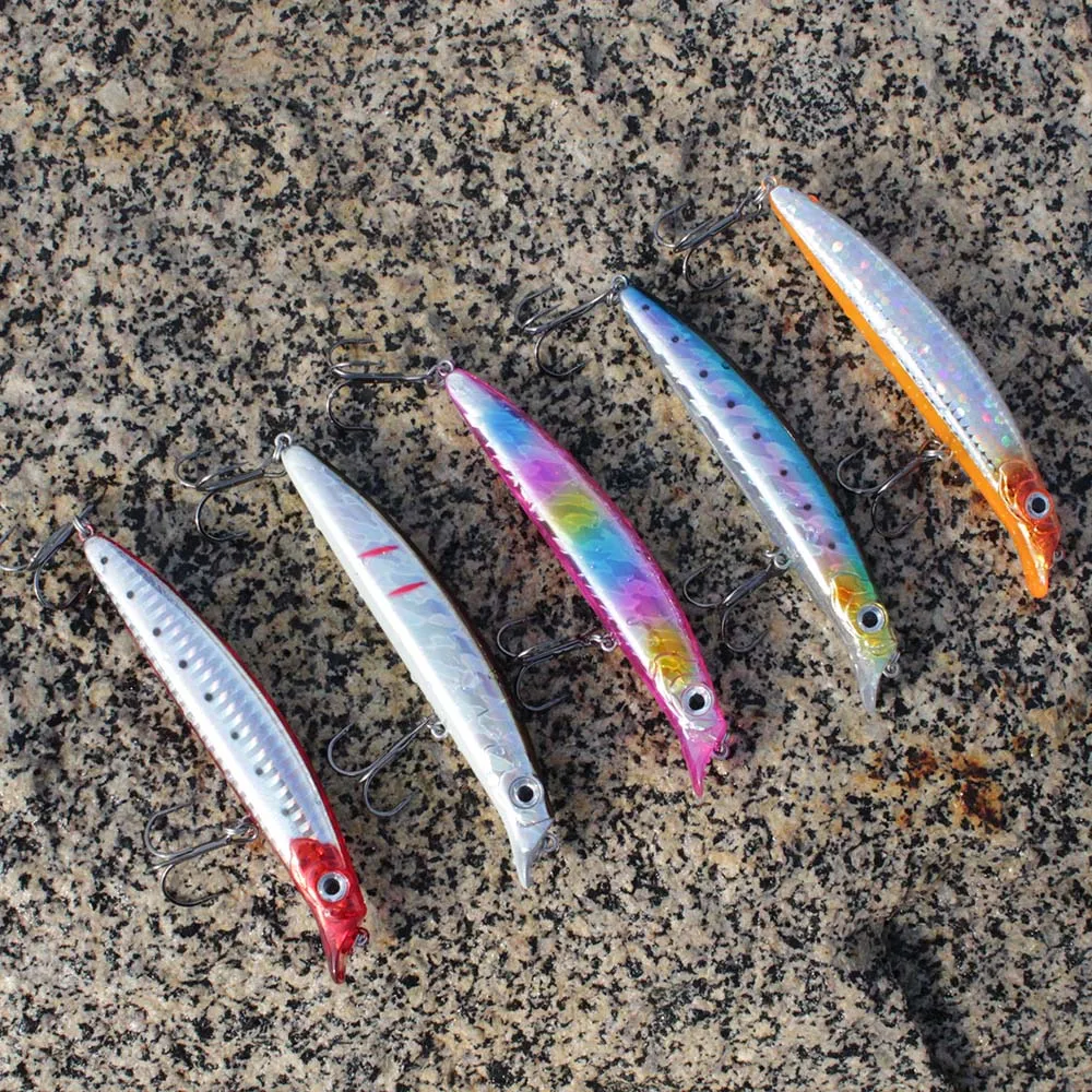 

1pc 115mm 18g sinking hard fishing lure wobblers artificial bionic professional 3D-eyes plastic baits 5colors