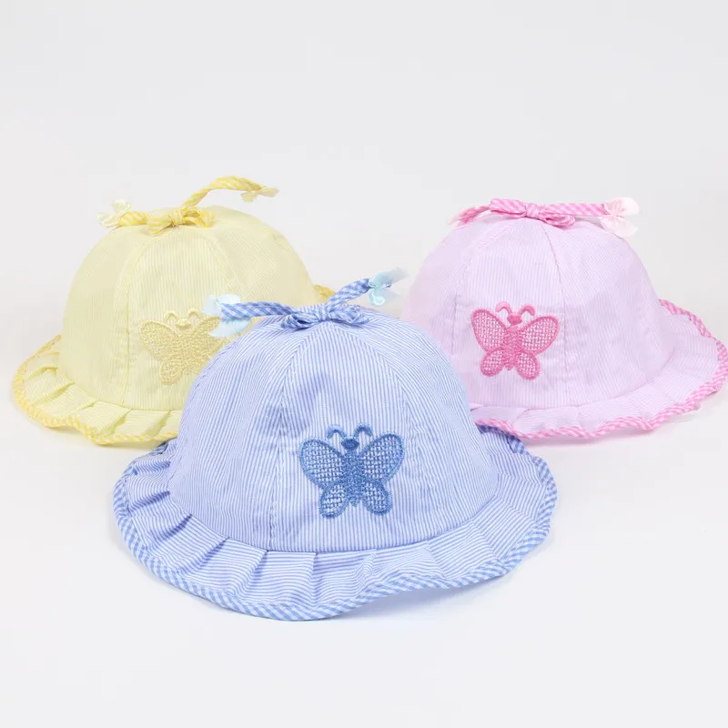 

1PC Baby Hat Girl Magic Reversible Bucket Cap for 3 To 12 Months Infant Kids Girls Toddler Sun Hats Summer Flower Bow-knot Style